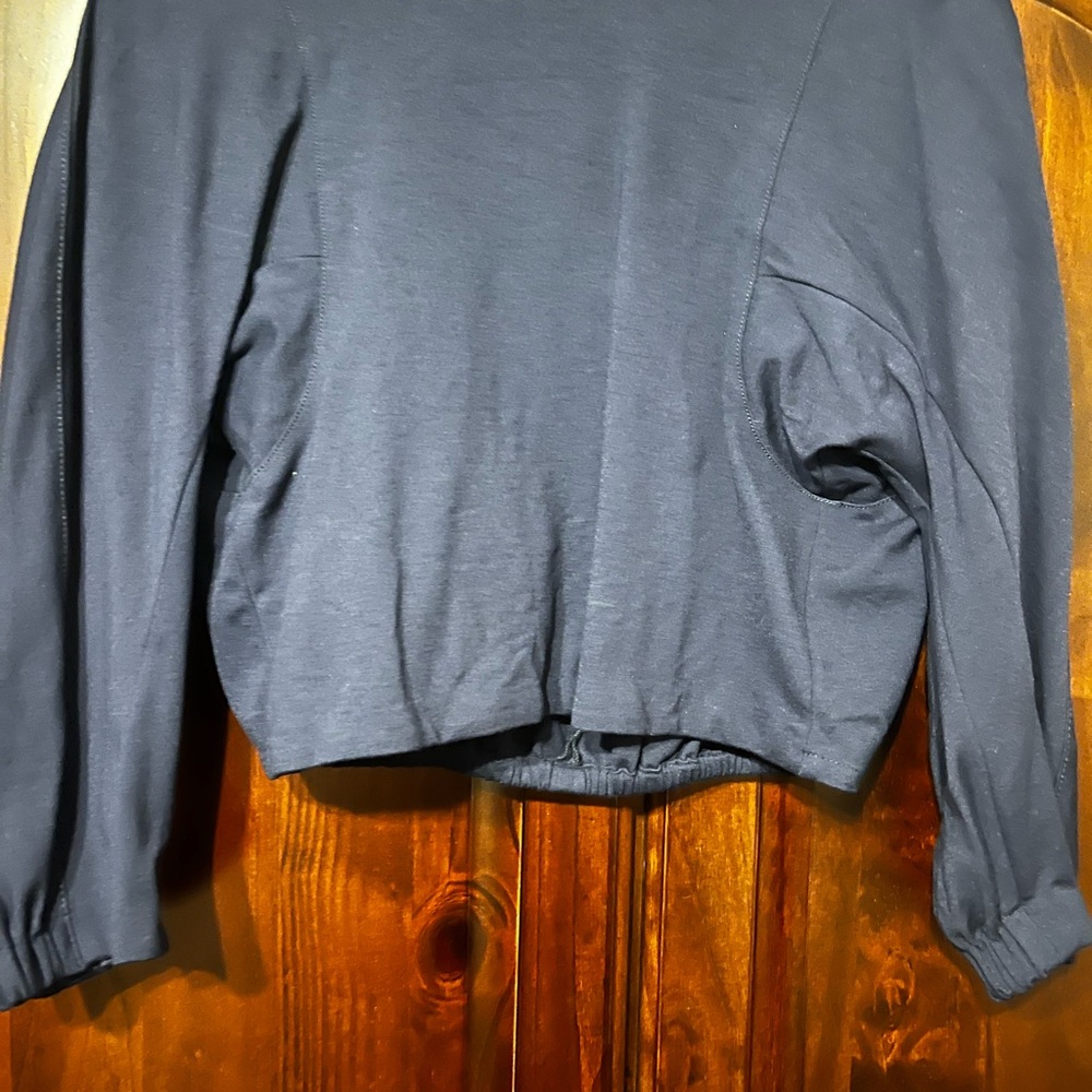 Tibi Navy Long Sleeve Top